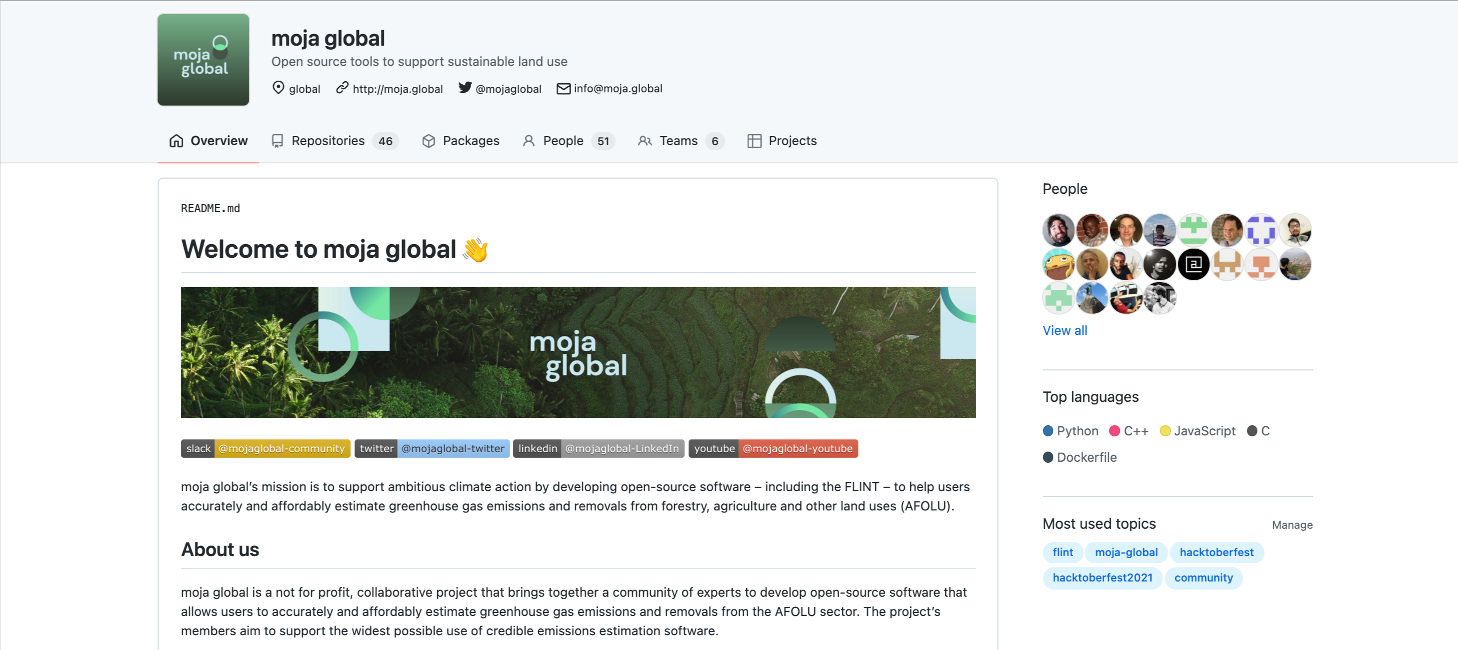 Moja global GitHub organization